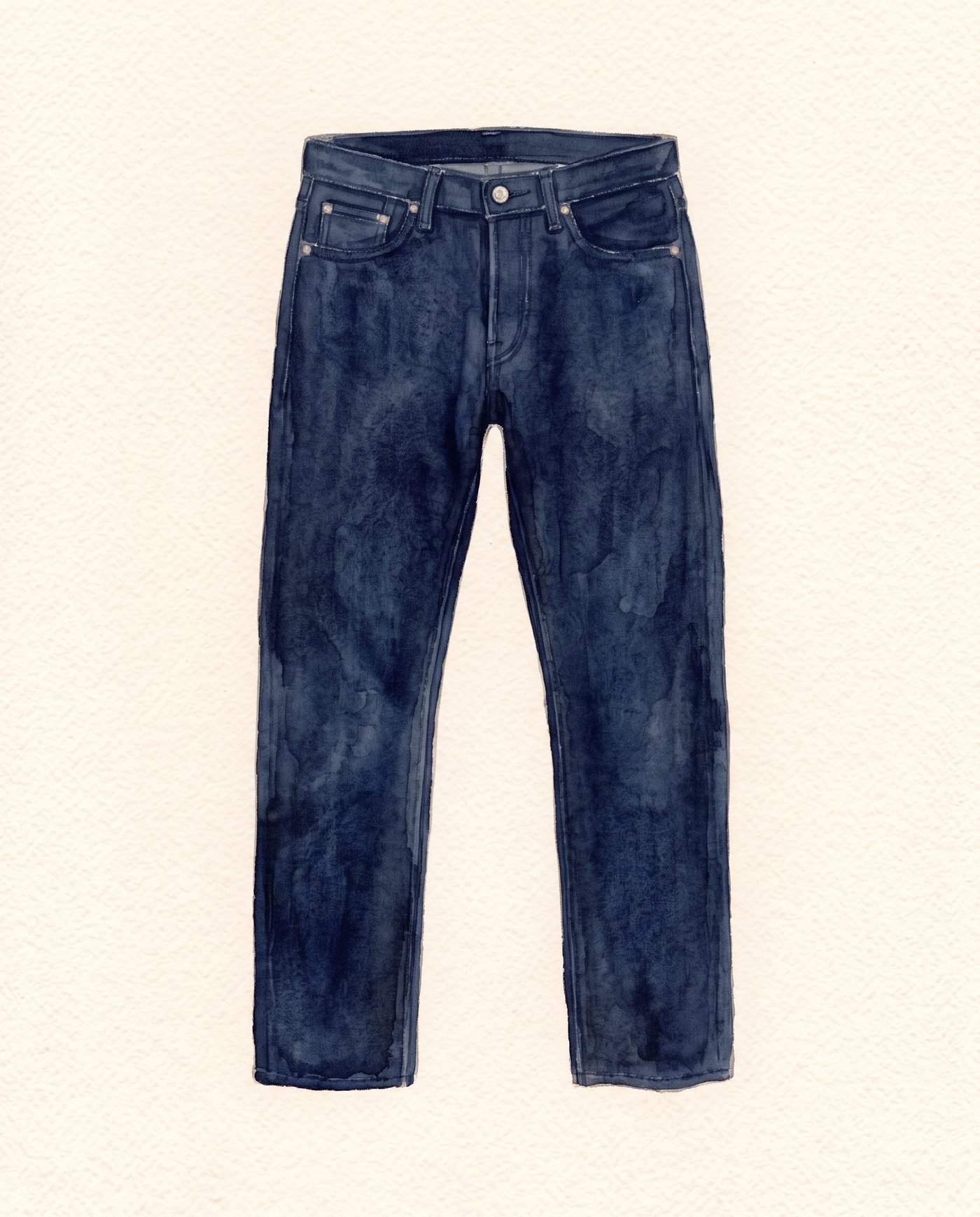 raw denim, straight leg